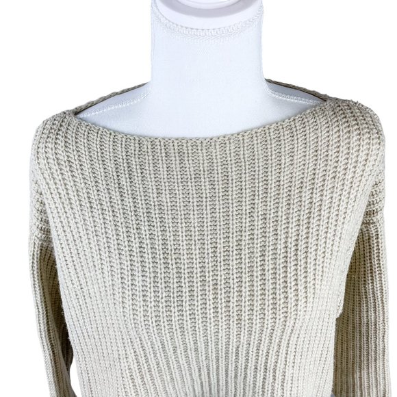 Vince Yak Wool Blend Boat Neck Rib Chunky Knit Sweater sz XS - Picture 4 of 9